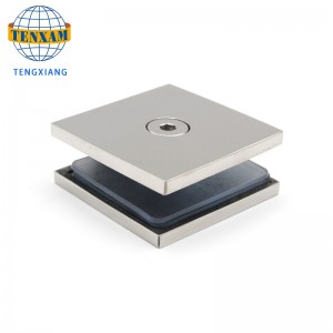 Čínský výrobce sklo Holding Chrite Chrome 2 * 2 palce spřbení mosazné skleněné dveře dveřín Dveře okna závěsy 8-12mm Skleněná koupelna Standard