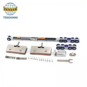 Příslušenství pronábytkové příslušenství Track Hardware Dřevěný posuvný dveřní válec s 8 koly